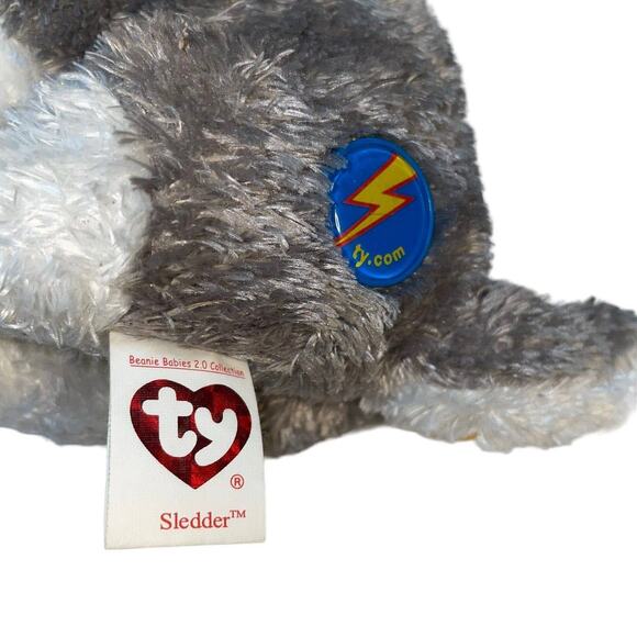 Ty Plush Husky Dog Pup Sledder Alaska Stuffed Animal Nursery Shower Gift 7" - Picture 10 of 10